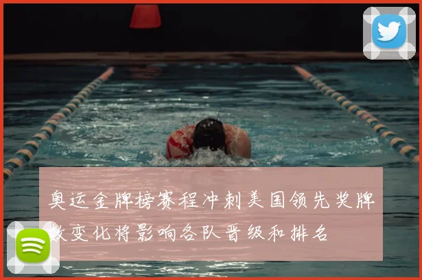 奥运金牌榜赛程冲刺美国领先奖牌数变化将影响各队晋级和排名